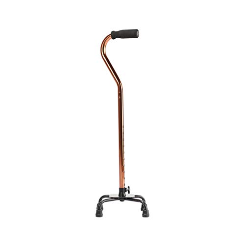 Caminante Bastón cuadrilátero, bastón Ligero de Cuatro Patas con Agarre Suave, Alfombrilla Antideslizante telescópica Ajustable de Diez velocidades, para Ancianos discapacitados, 72-96cm