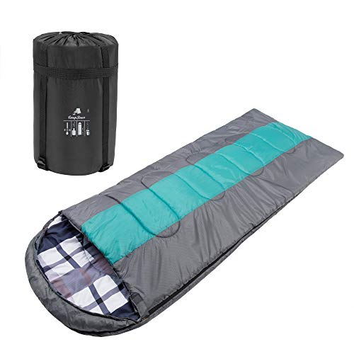 CampFeuer Saco de Dormir I 220 x 85 cm I Adultos I Ligero I Compacto I Camping I Actividades al Aire Libre (Gris/Gasolina)