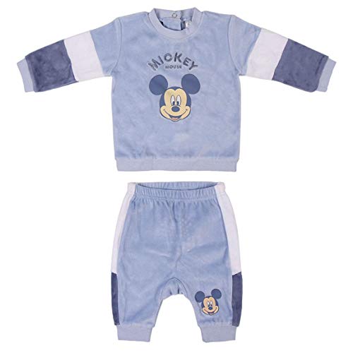 CERDÁ LIFE'S LITTLE MOMENTS 2200006144_T09M-C56 Conjunto Recien Nacido Invierno de Mickey, Azul, 9 meses Unisex bebé