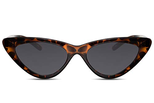 Cheapass Gafas de Sol Ojo de Gato Montura Moderna Leopardo Gafas Negras 100% Protección UV-400 Mujer