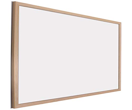 Chely Intermarket Pizarra blanca 90x120 cm esmaltada con marco de madera, no magnetica. Tablero ideal para la pared oficinas, ligero y portatil.(551-90x120-5,40)