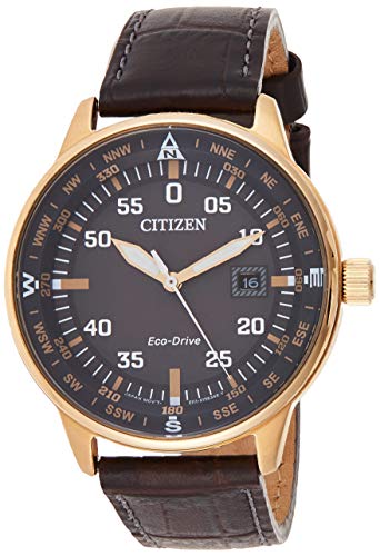 Citizen Reloj Analógico para Hombre de Cuarzo con Correa en Cuero BM7393-16H