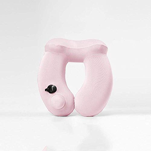 Convenience Cuello Almohada Almohada Inflable U-Formado de U Almohada Viaje portátil Volar Almohada Cuidado Hombro Y Cuello Completo (Color: Negro) TINGG (Color : Pink)