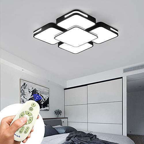 COOSNUG Luz de techo 64W LED Regulable lámpara de techo regulable de lámpara de sala de estar moderna luz de panel de cocina para dormitorio con control remoto