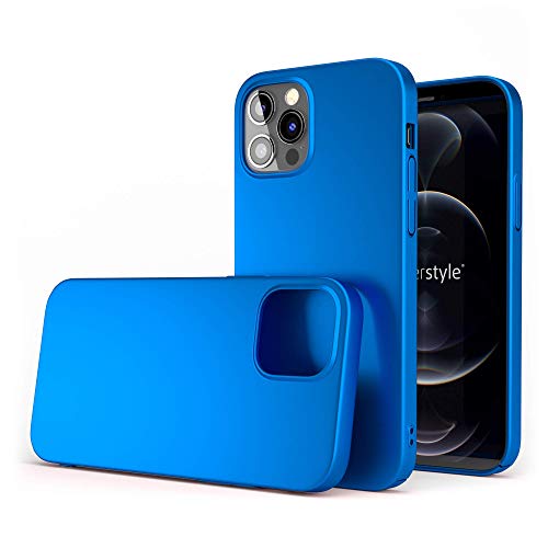 CoverStyle® - Ultrasoft® - Para iPhone 12/12 PRO (6.1") - Funda mate Soft-Touch - Azul Eléctrico