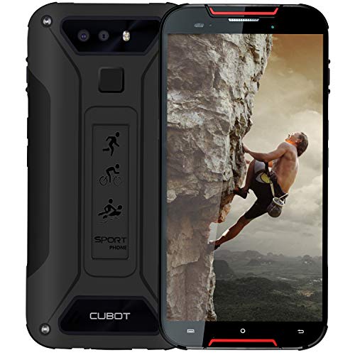 CUBOT Quest Lite 4G IP68 Móvil Todorerreno para Viajes o Deporte Smartphone Impermeable Botón Personaliado 3GB RAM 5.0 Pulgadas Android Dual SIM Dual Cámara 12Mp 3000mAh Type-C Negro y Rojo
