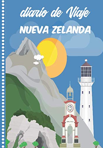 Diario de Viaje Nueva Zelanda: Cuaderno Diario,Notebook 108 páginas ILUSTRADAS Libro de Actividades de Vacaciones a Rellenar, Libro de Seguimiento de Viajes, Regalo Para Ofrecer. Made in Spain.