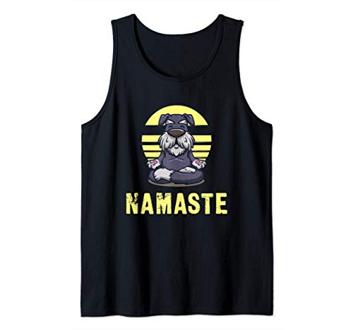 Divertido Perro Meditación Namasté Divertido Camiseta sin Mangas