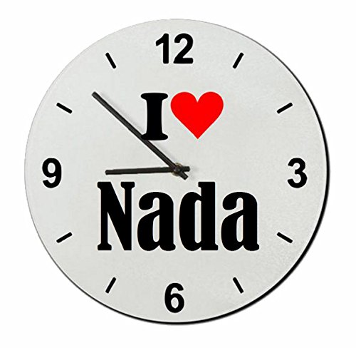 Druckerlebnis24 Exclusivo: Vidrio de Reloj I Love Nada una Gran Idea para un Regalo para su Pareja, colegas y Muchos más! - Reloj, Regaluhr, Regalo, Amo, Made in Germany.