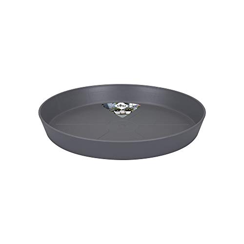 Elho Loft Urban Saucer Round 24 - Anthracite - Exterior - Ø 24.5 x A 3.3 cm