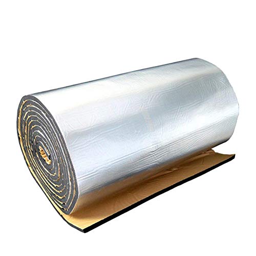 Eruditter Coche Insonorizante Estera Forro Aluminio Papel Adhesivo 10mm de Espesor Espuma Aislante de Calor Aislamiento Térmico Acústico Impermeable Hidrófugo Sonido Amortiguador