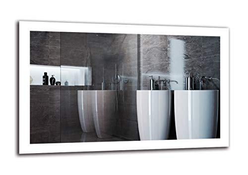 Espejo LED Premium - Dimensiones del Espejo 110x70 cm - Espejo de baño con iluminación LED - Espejo de Pared - Espejo de luz - Espejo con iluminación - ARTTOR M1ZP-50-110x70 - Blanco frío 6500K