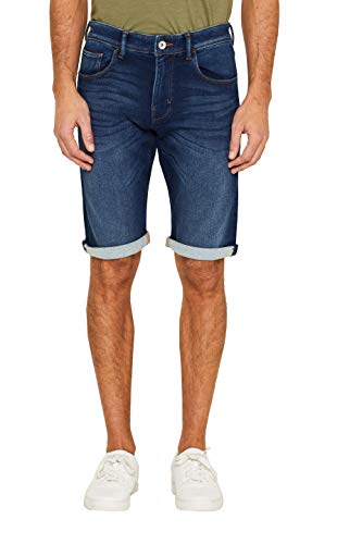 Esprit 990EE2C304 Pantalones Cortos, Azul (Blue Dark Wash 901), 38 para Hombre