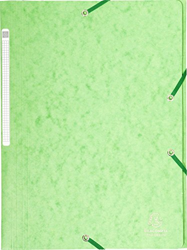 Exacompta 17122H - Carpeta con goma, A4, color verde claro