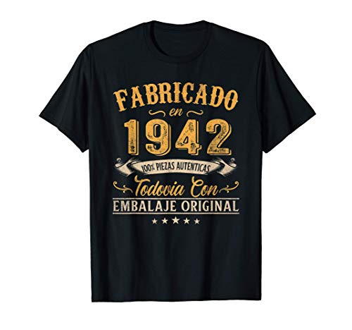 Fabricado En 1942 Regalo Para Hombre 79 Años Cumpleaños Camiseta