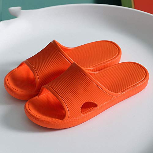 FAYHRH Verano Baño Antideslizante Zapatillas,Zapatillas de baño, baño Interior de Verano en casa, bañera Antideslizante-Orange_35-36