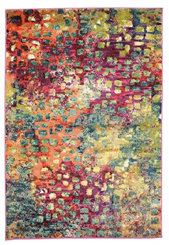 FeelGoodRugs RugVista Alfombra Davina, Pelo Corto, 133 x 190 cm, Rectangular, Moderna, Oeko-Tex Estándar 100, Polipropileno, Cocina, Salón, Comedor, Multicolor