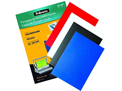 Fellowes 5470801 - Pack con 50 portadas de polipropileno, A3, color negro