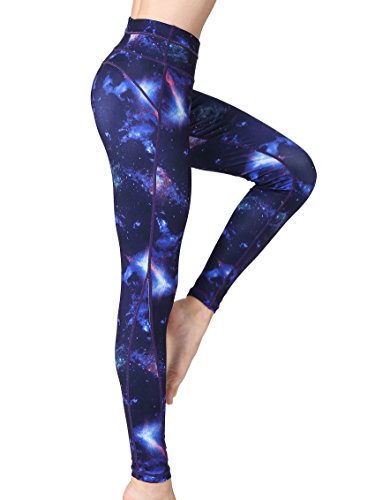 FLYILY Mallas Deportivas Mujer Pantalones impreso Leggings Deportes para Running Yoga Fitness Gym