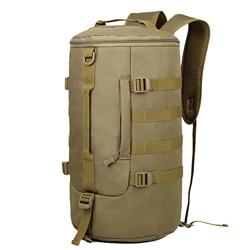 FreeWalk 30L Mochila Militar Mochila de Marcha Asalto Molle Táctical Multifuncional portátil Bolsa Camping Senderismo Acampada Viaje activiadad al Aire Libre para Hombres Mujeres (Caqui)