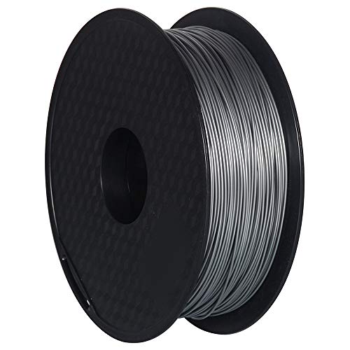 GEEETECH 3D Filament PETG 1,75 mm 1 kg para impresora 3D, plata, precisión dimensional +/- 0,02 mm