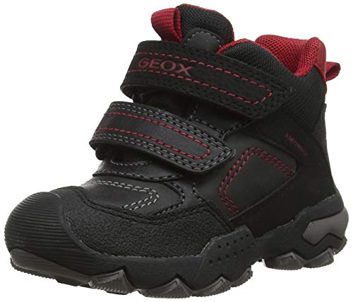 Geox J BULLER Boy B ABX E, Zapatillas Altas Niños, Negro (Black/Dk Red C0260), 30 EU