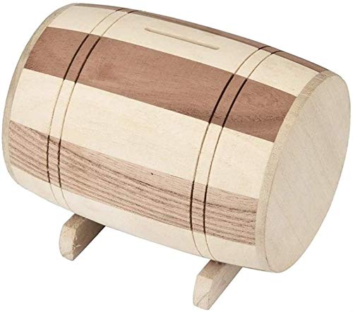 GIAOYAO Cilindro de Madera Piggy Bank-Hucha para Hucha Boys and Girls Gift Unique Nursery Guardery Piggy