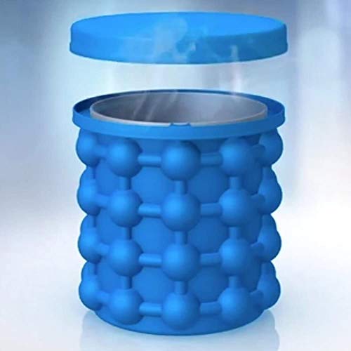 GoodGoodday Cubiteras de hielo de silicona con tapa Azul