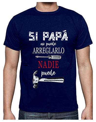 Green Turtle Camiseta para Hombre- Regalos para Hombre, Regalos para Padres. Camisetas Hombre Originales Divertidas - Si Papá no Puede Nadie Puede - - Medium Azul Oscuro