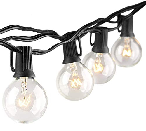 Guirnaldas luminosas de exterior, Prenine G40 Cadena de Luces 8m con 27 Vintage Edison Incandescentes IP44 Impermeable Perefcto para Fiesta,Boda,Jardín Patio Cafe