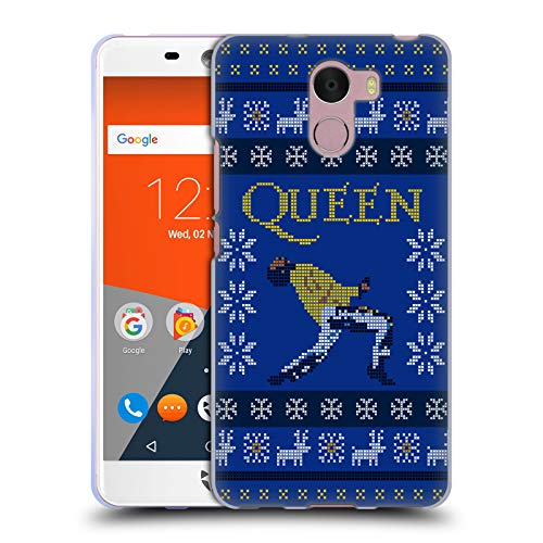 Head Case Designs Oficial Queen Tejido de Punto Freddie Mercury Navidad Carcasa de Gel de Silicona Compatible con Wileyfox Swift 2 / Plus