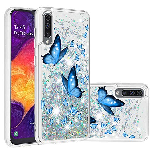 HiCASE Pro Funda para Samsung Galaxy A50/A505/A30S/A50S, Flüssig Treibsand Mädchen Frauen Glitter Quicksand Weich TPU Bumper Silikon Schutzhülle