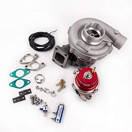 HKRSTSXJ T3 / T4 T04E Etapa turbocompresor 3 + 8 PSI Wastegate Interno + Boost Controller