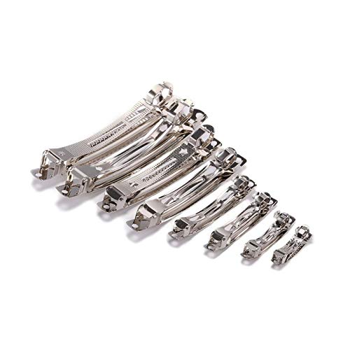 HONGTAI 10pcs / Lote 3/4/5/6/8/9,8 Cm De Primavera De La Horquilla De Clip En Blanco Ancho Automático Ajuste, Usado Fabricación De La Joyería Accesorios Básicos