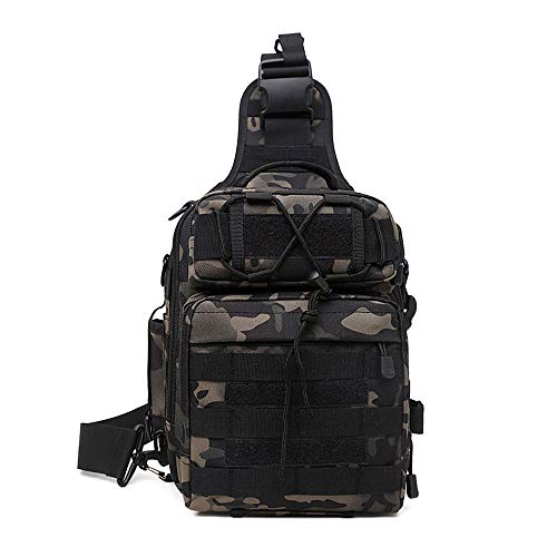 Huntvp Mochila Táctical Mochila de Hombro Mochila de Bandolera Mochila de Pecho Estilo Militar Bolsa Hombre Riñoneras Mochilas Cruzadas Bolso Impermeable