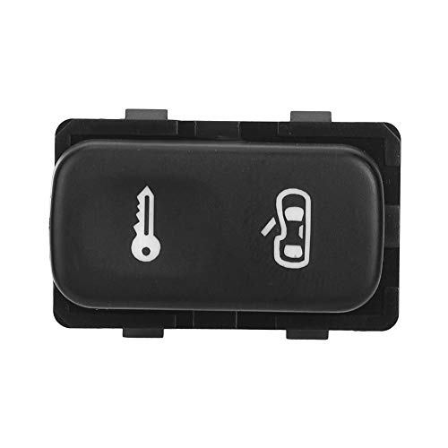 Interruptor de bloqueo de puerta central, ABS Botón de interruptor de bloqueo de puerta central negro 1Z0962125A Apto para Octavia Mk2 2004-2013, negro