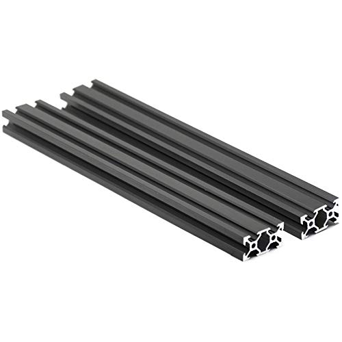 Iverntech 2 Piezas Vtype 500mm 2040 Estándar Europeo Anodizado Negro Perfil De Aluminio Extrusión Lineal Riel Para Impresora 3D y CNC DIY Máquina De Grabado Láser