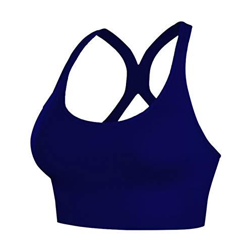 JINSUO Sujetador deportivo transpirable para mujer, antisudor, acolchado, a prueba de golpes, parte superior atlética, gimnasio, correr, fitness, entrenamiento, deporte (talla de la correa: M, color