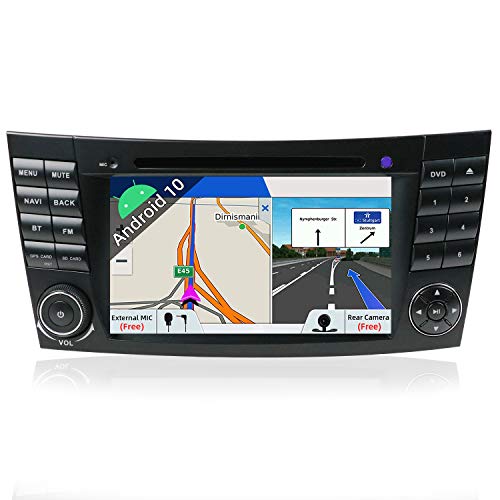 JOYX Android 10 Autoradio para Mercedes-Benz E-Class W211 | CLS Class W219 | 2G+32G | Gratis Cámara Canbus Micrófono | GPS 2 DIN | Apoyo Dab 4G WLAN BT5.0 Carplay Control Volante Google | 7 Pulgada