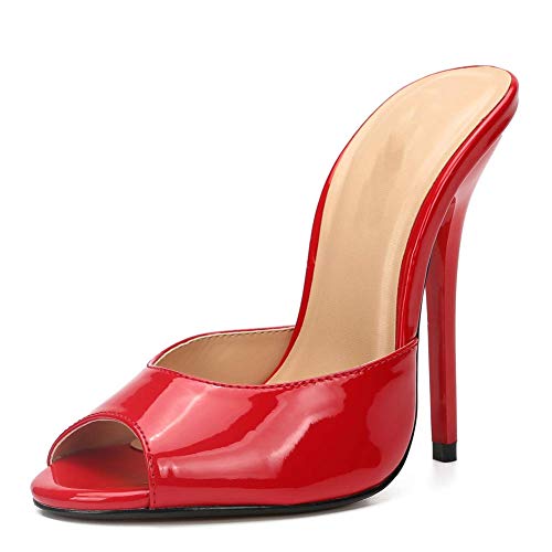 JXJ Sandalias Stiletto para Mujer, Tacón Grande de 13Cm de Alto Boca de Pez Sexy Zapatillas de Tacón Alto Hay 3 Opciones de Tejido Antideslizante Todos los Días