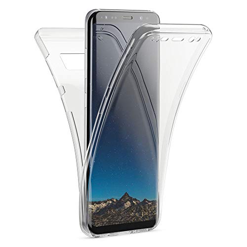 Kaliroo Cover 360 Grados Compatible con Samsung S8 Funda, Full-Body Case Silicona Proteccion Trasera & Delantera, Delgado Estuche Integral Carcasa Robusta Cubierta Protectora Pantalla - Transparente