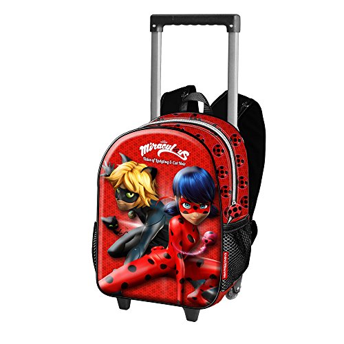 Karactermania Ladybug Defenders Mochilas Infantiles, 38 cm, Rojo