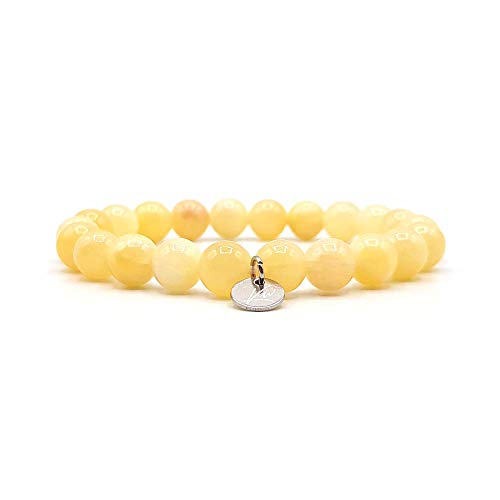 KARDINAL WEIST ágata pulsera, cuentas de piedras preciosas, joyas para mujeres y hombres, chakra - salud - riqueza - felicidad (M - ágata un solo brazalete)