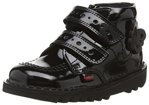 Kickers 114121, Botas Cortas Niñas, Negro (Black), 27 EU (talla del fabricante: 9 Child UK)