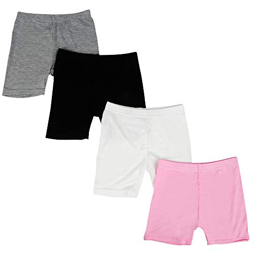 Kidear Serie para niños Modalidades para niñas pequeñas Pantalones Cortos de Chico (Paquete de 4) (Estilo1, 10-12 Años)