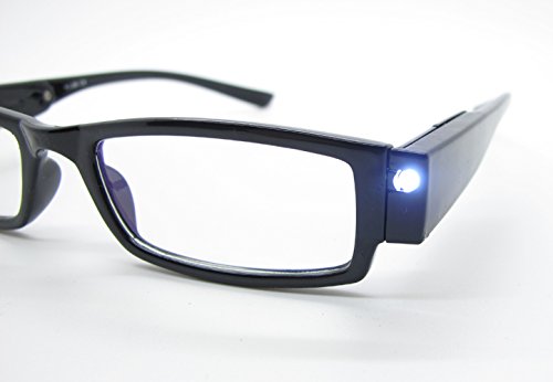 KIKAR - Gafas de lectura con luz LED con estuche resistente y elegante, mejora tu visión incluso en la oscuridad. Dioptrías disponibles +1,0, +1,5, +2,0, +2,5, +3,0