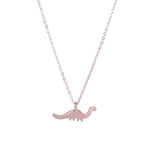 KinshopS Artículos Calientes Collar de Dinosaurio de Oro Rosa Colgante de aleación de Estilo de Personalidad