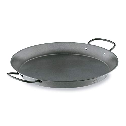 Lacor - 60159 - Paellera de Acero al Carbono, Antiadherente, Apta para cocina de Gas, Vitrocerámica, Electríca, Recubrimiento ecológico, Capacidad para 19 raciones, 60 cm