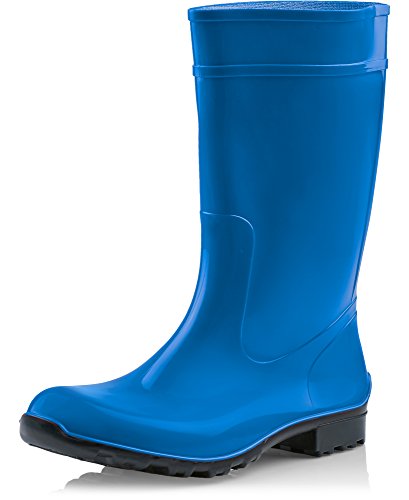 Ladeheid Botas de Agua Antideslizantes en PVC Mujer LA-967 (Azul/Negro, 37 EU)