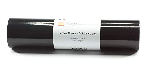 Lámina de plotter autoadhesiva lámina de vinilo 21 cm x 3 m brillo 39 colores a elegir, Glänzend L-Serie:Negro